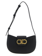 Ferragamo Double Gancini Mini Bag Black Flame Red