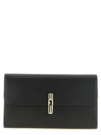 Furla Iride Nero Textured Calf Leather Clutch Bag