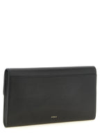Furla Iride Nero Textured Calf Leather Clutch Bag