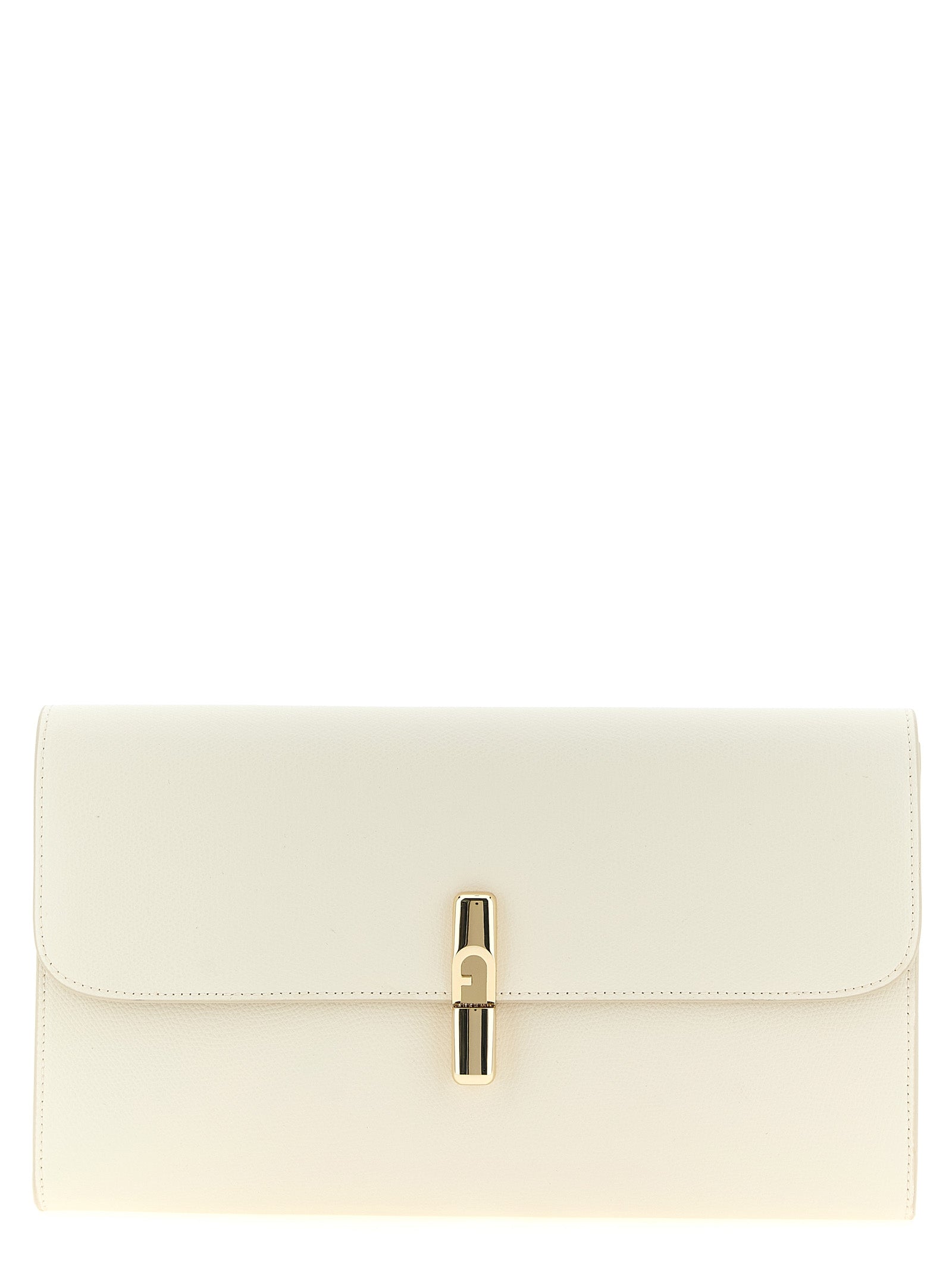 Furla Iride Panna Textured Calf Leather Clutch Bag