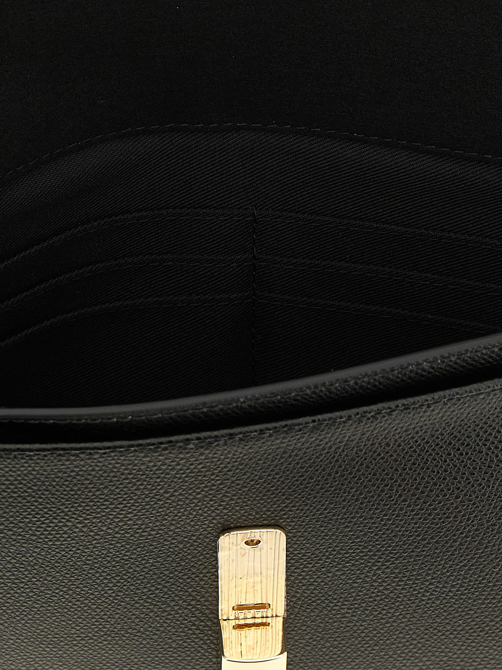 Furla Iride Nero Textured Calf Leather Clutch Bag