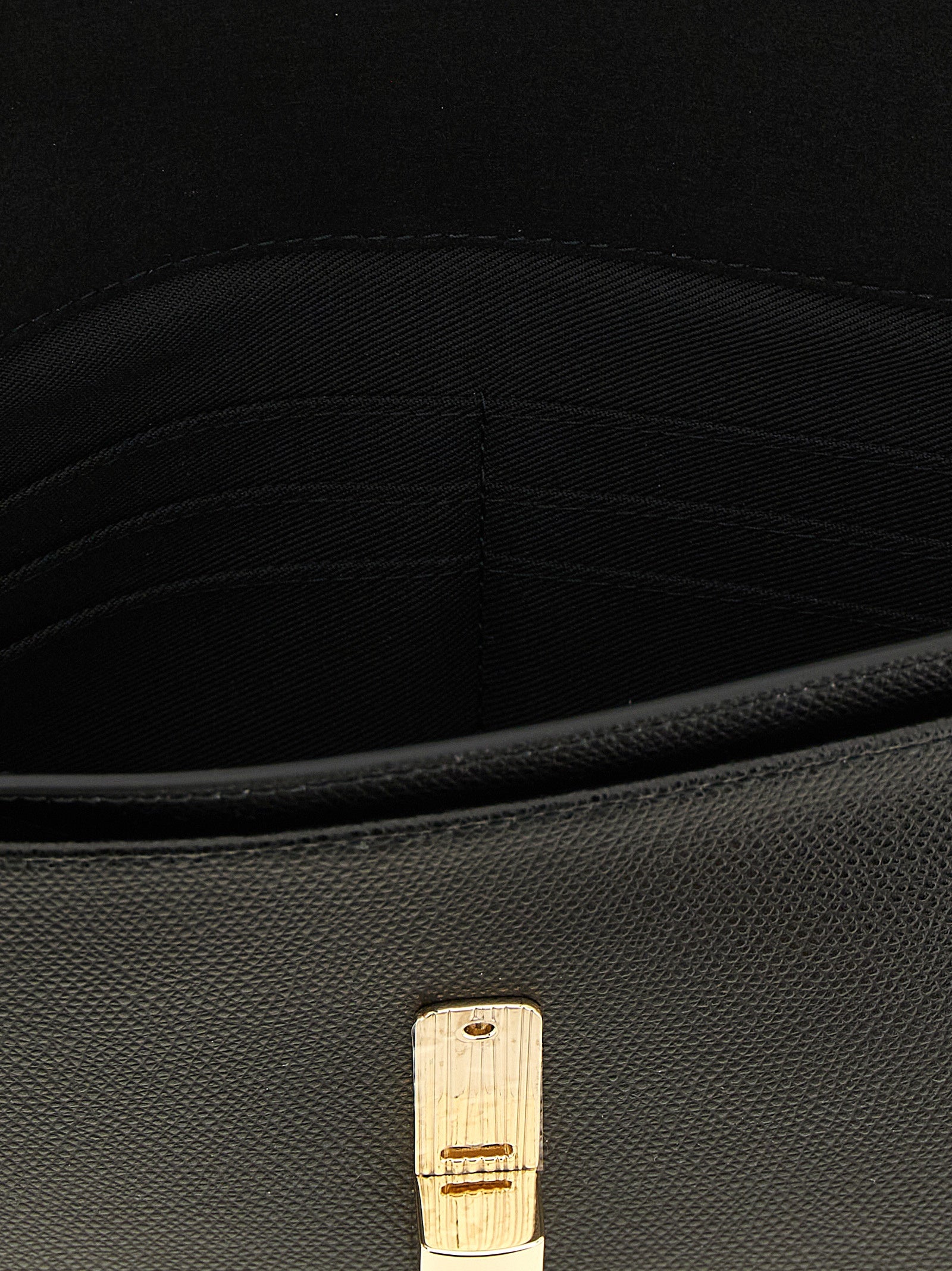 Furla Iride Nero Textured Calf Leather Clutch Bag