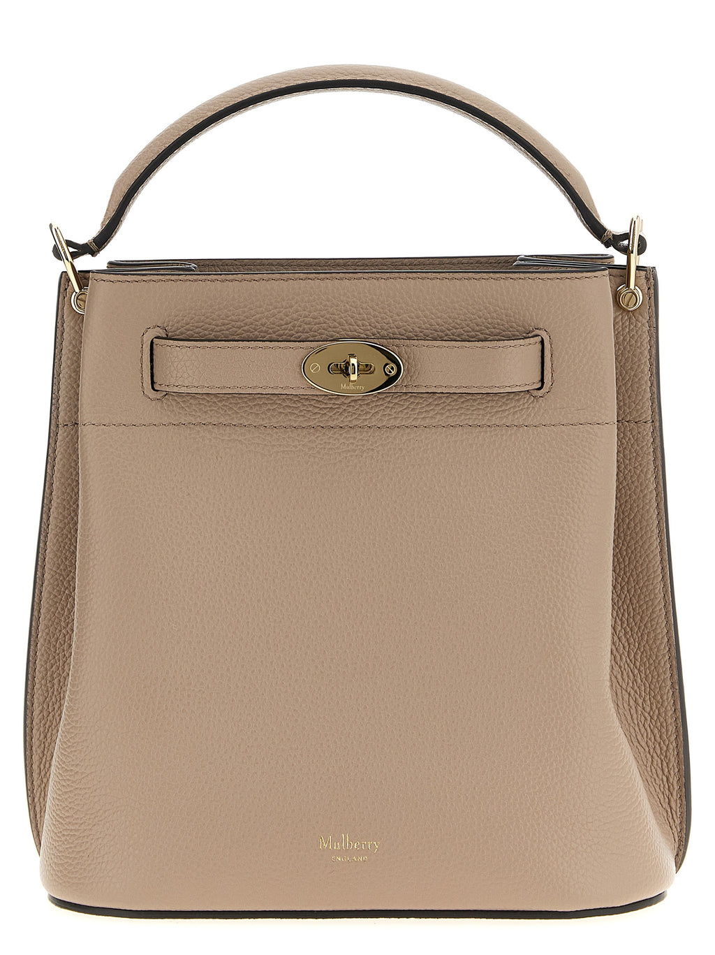 Mulberry Islington Bucket Cashmere Taupe Leather Crossbody Bag