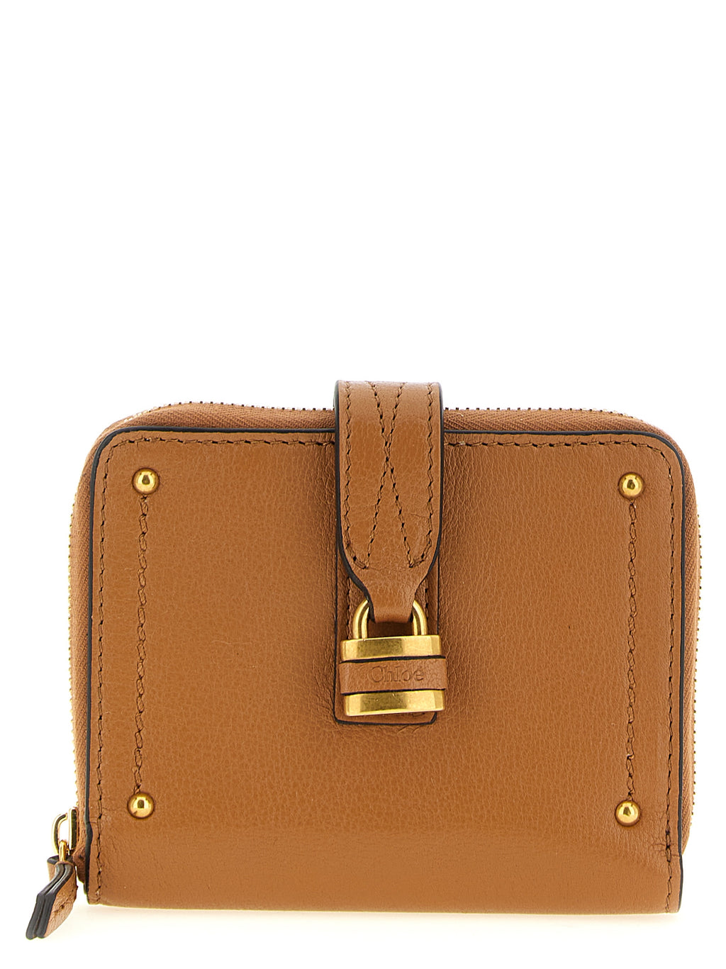 Chloé Paddington Mustang Brown Grained Buffalo Leather Square Wallet