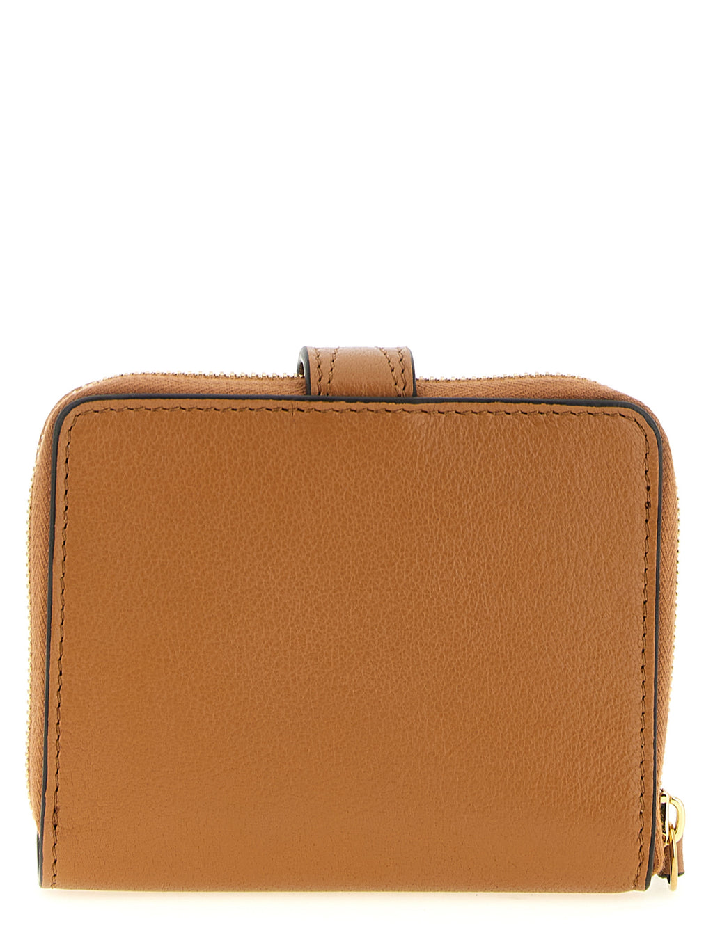 Chloé Paddington Mustang Brown Grained Buffalo Leather Square Wallet