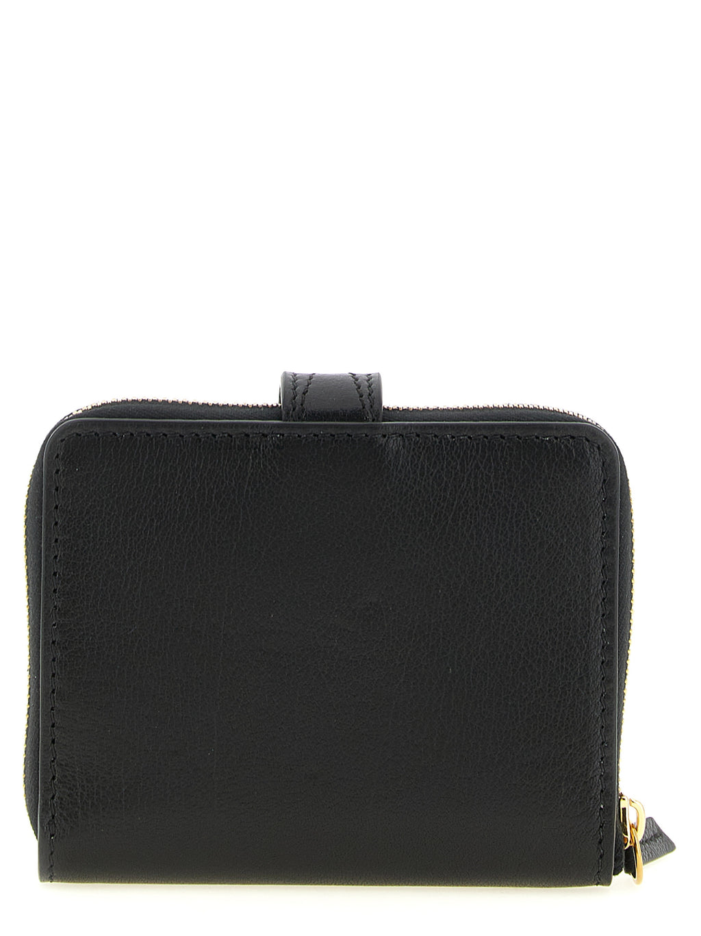 Chloé Paddington Black Grained Buffalo Leather Square Wallet