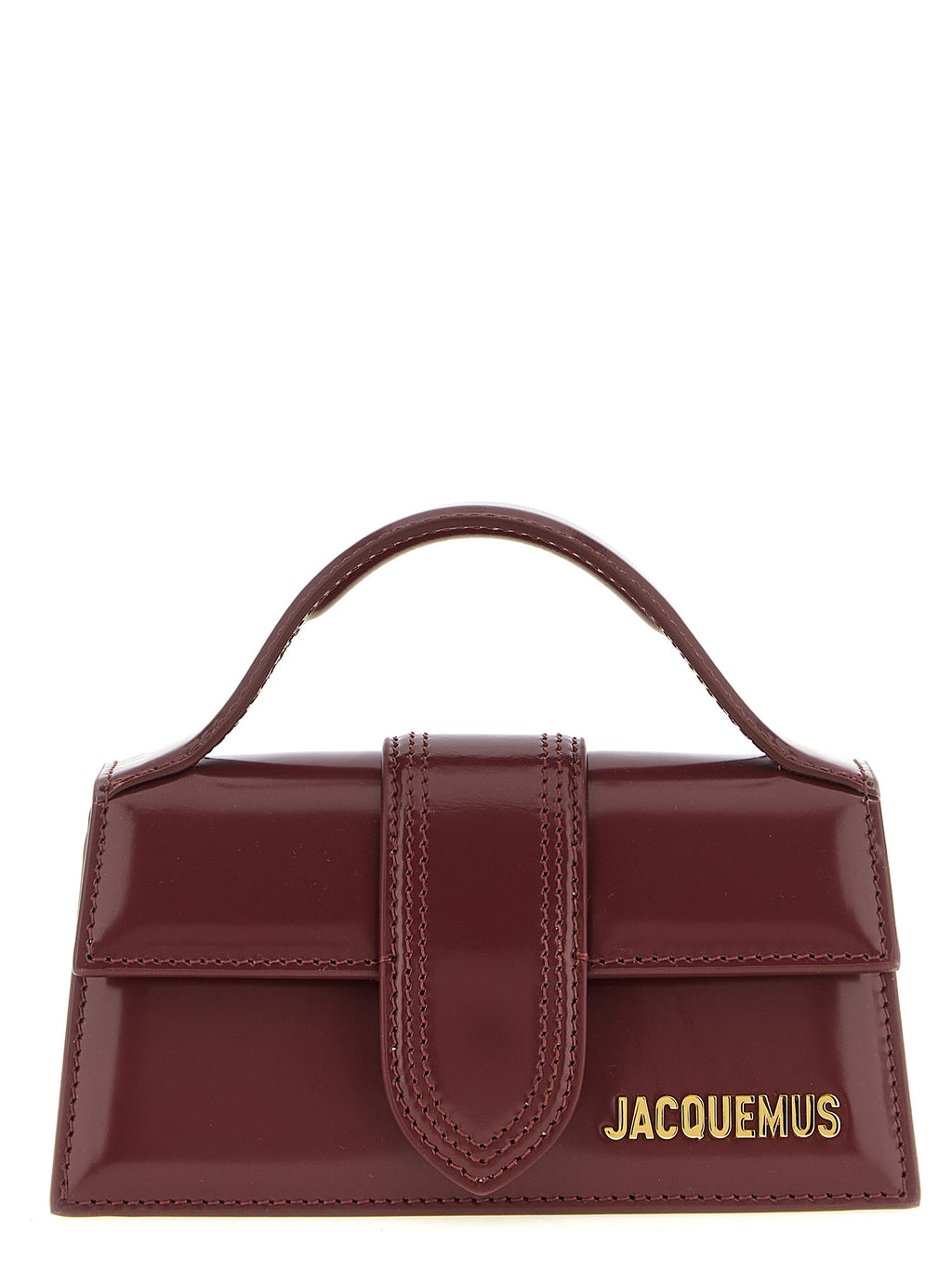 Jacquemus Le Bambino Bordeaux Patent  Leather Handbag