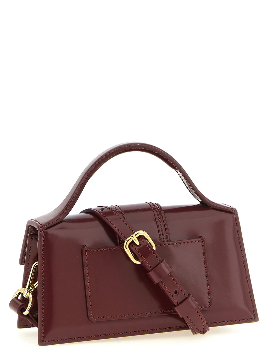 Jacquemus Le Bambino Bordeaux Patent  Leather Handbag