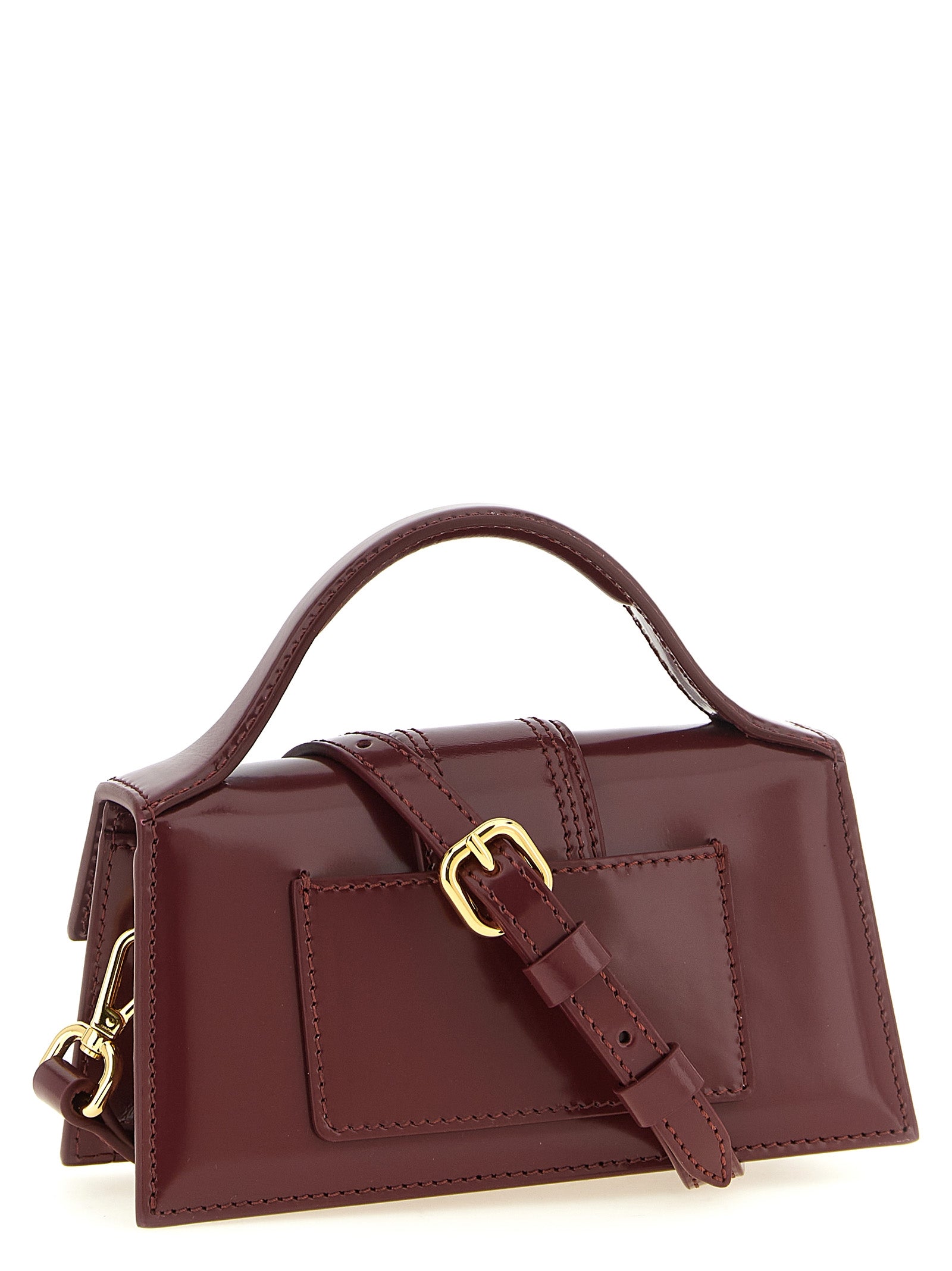 Jacquemus Le Bambino Bordeaux Patent  Leather Handbag