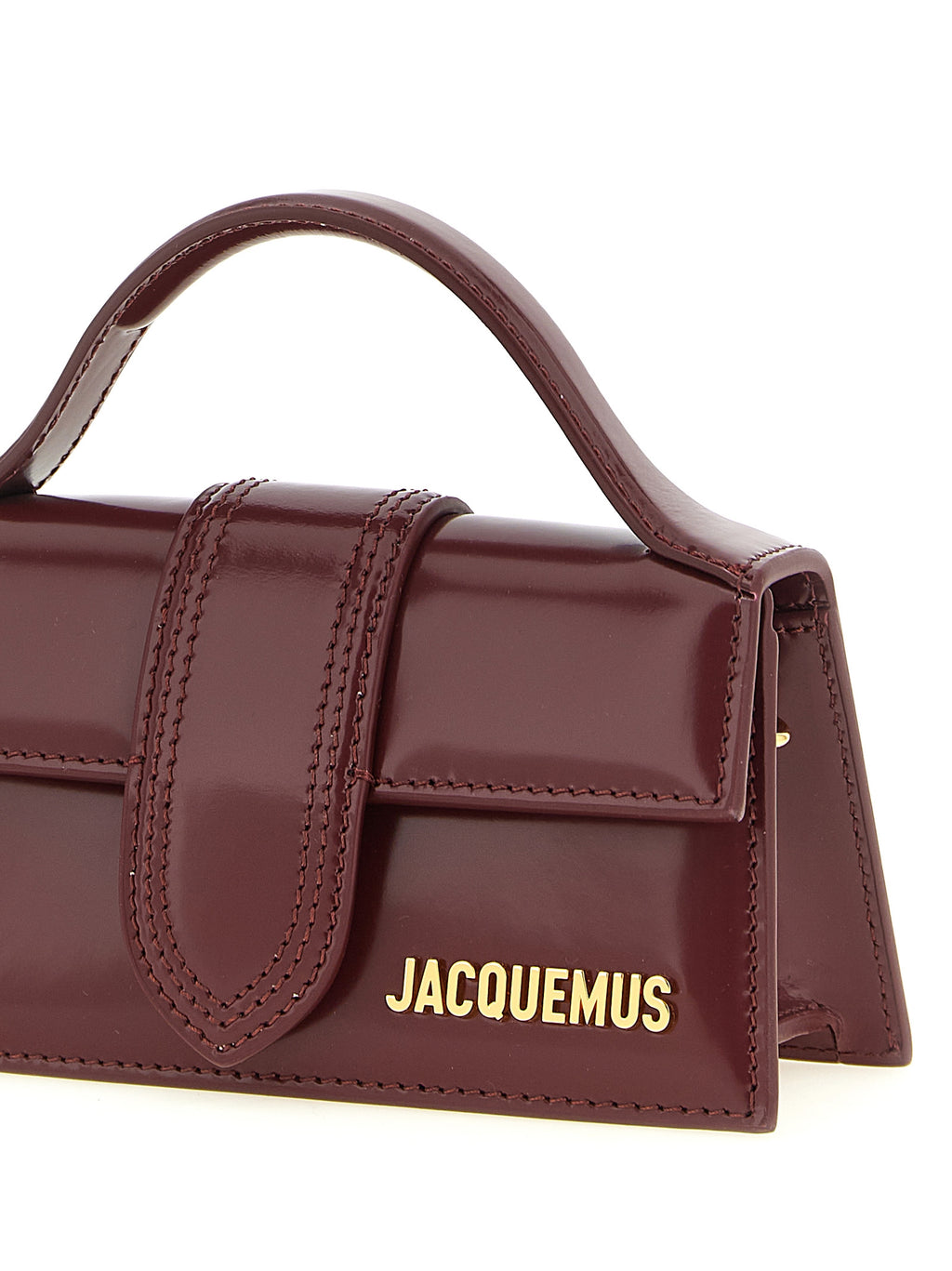 Jacquemus Le Bambino Bordeaux Patent  Leather Handbag