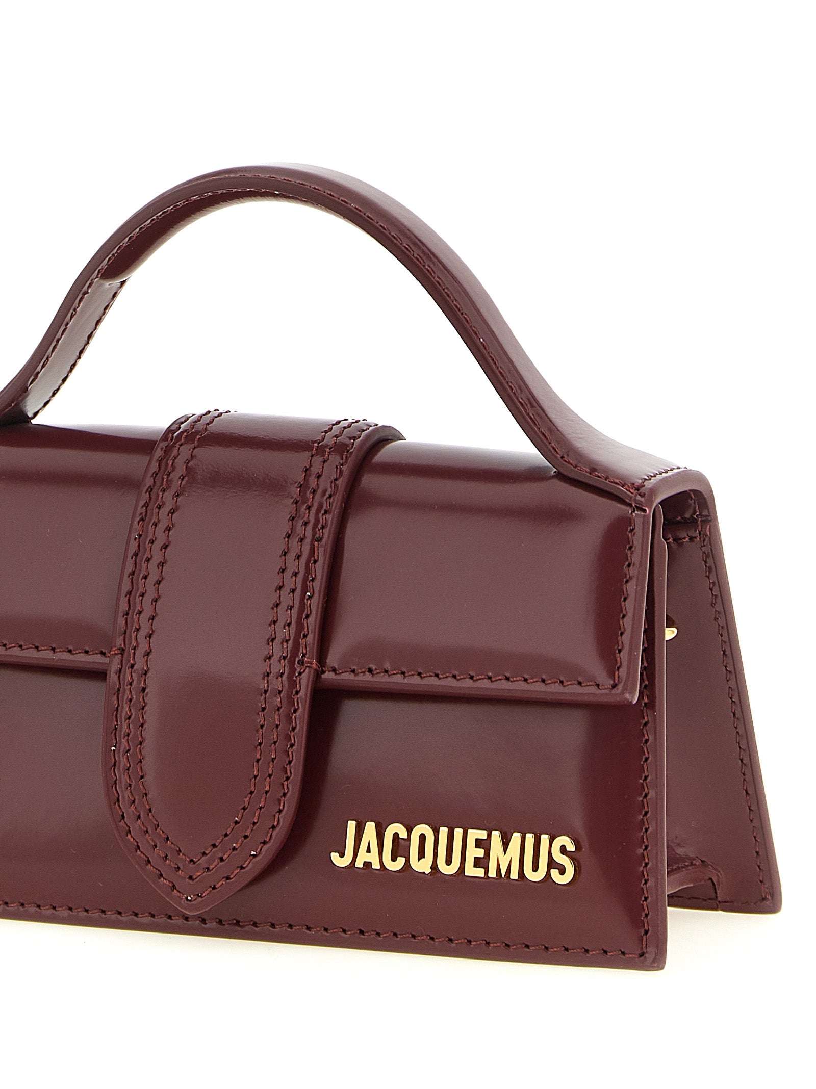 Jacquemus Le Bambino Bordeaux Patent  Leather Handbag