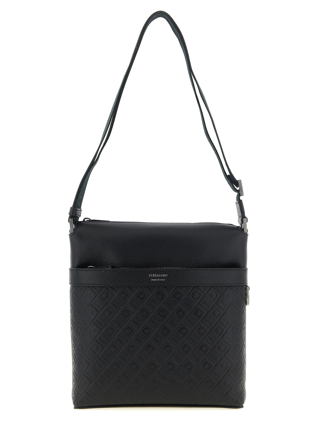 Ferragamo Monogram Messenger Bag Black