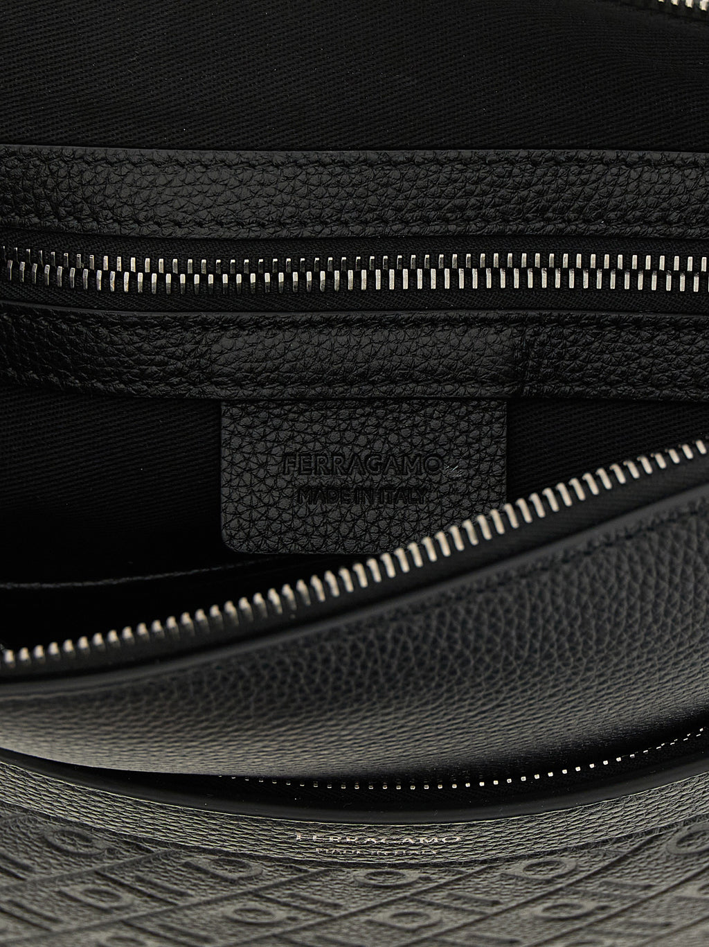 Ferragamo Monogram Messenger Bag Black