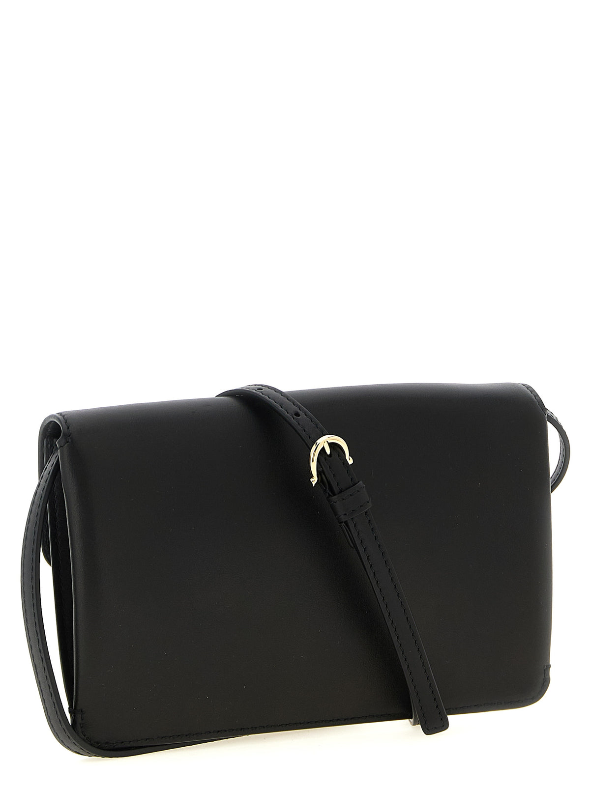 Ferragamo Flat Gancini Mini Bag Black