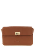 Ferragamo Flat Gancini Minibag New Cognac