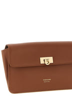 Ferragamo Flat Gancini Minibag New Cognac