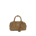 Miu Miu Arcadie Matelassé Leather Bag Caramel