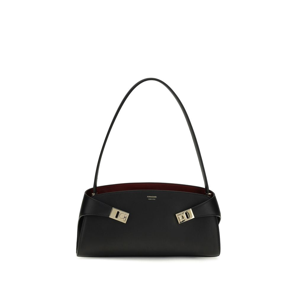 Ferragamo Hug East-West Shoulder Bag Black