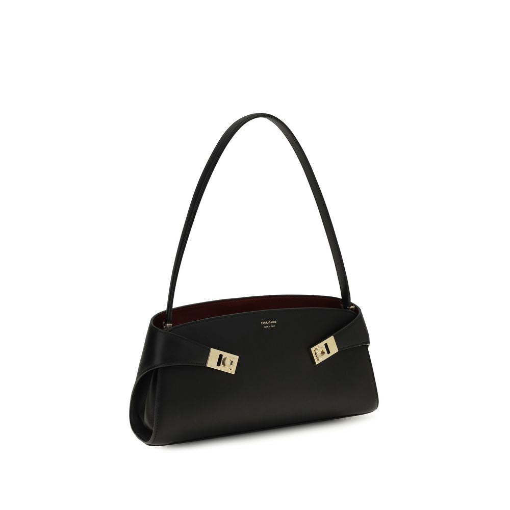 Ferragamo Hug East-West Shoulder Bag Black