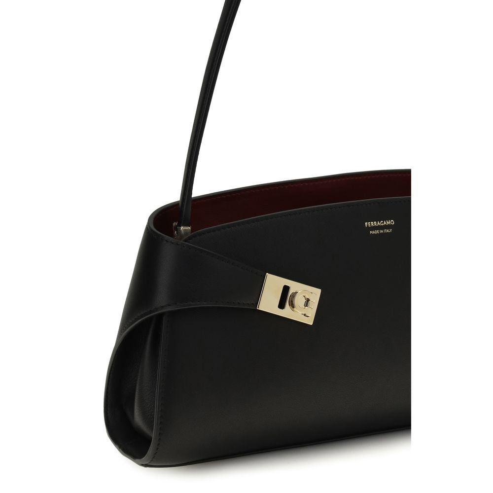 Ferragamo Hug East-West Shoulder Bag Black