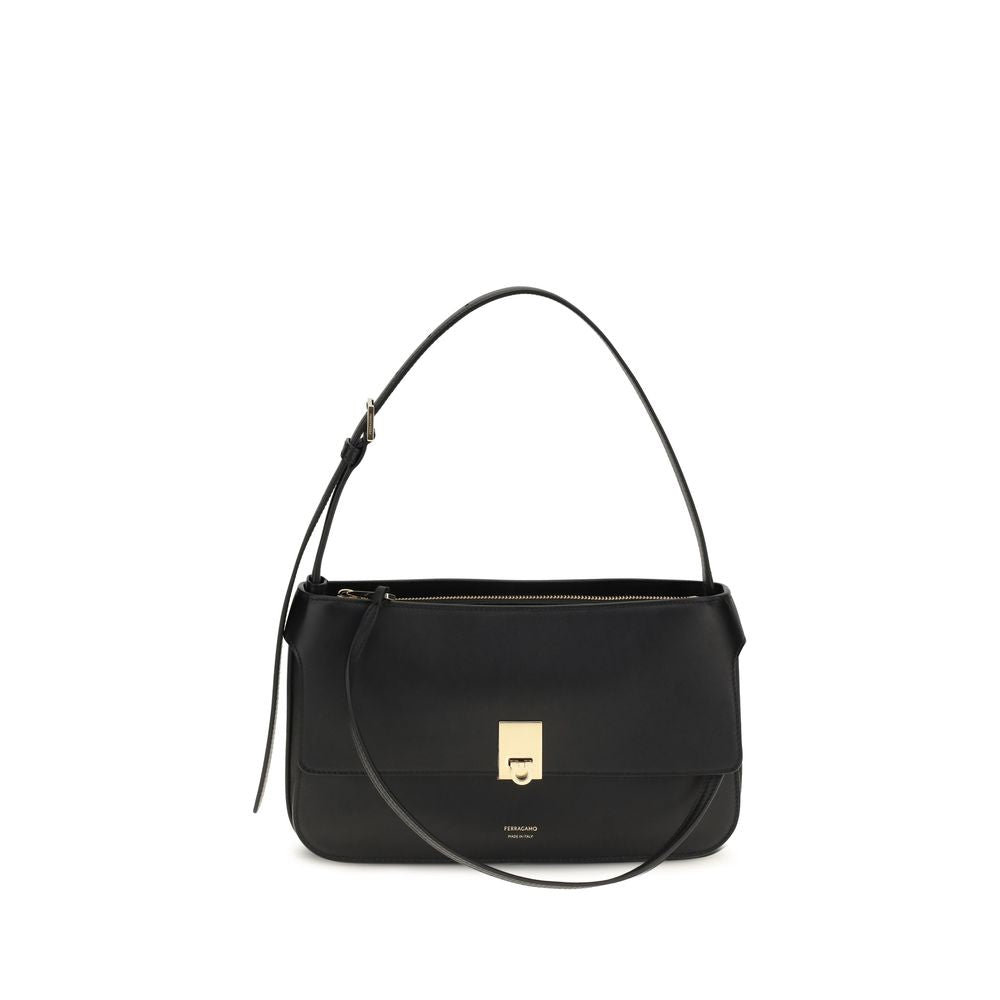 Ferragamo Mini Cara Shoulder Bag Black