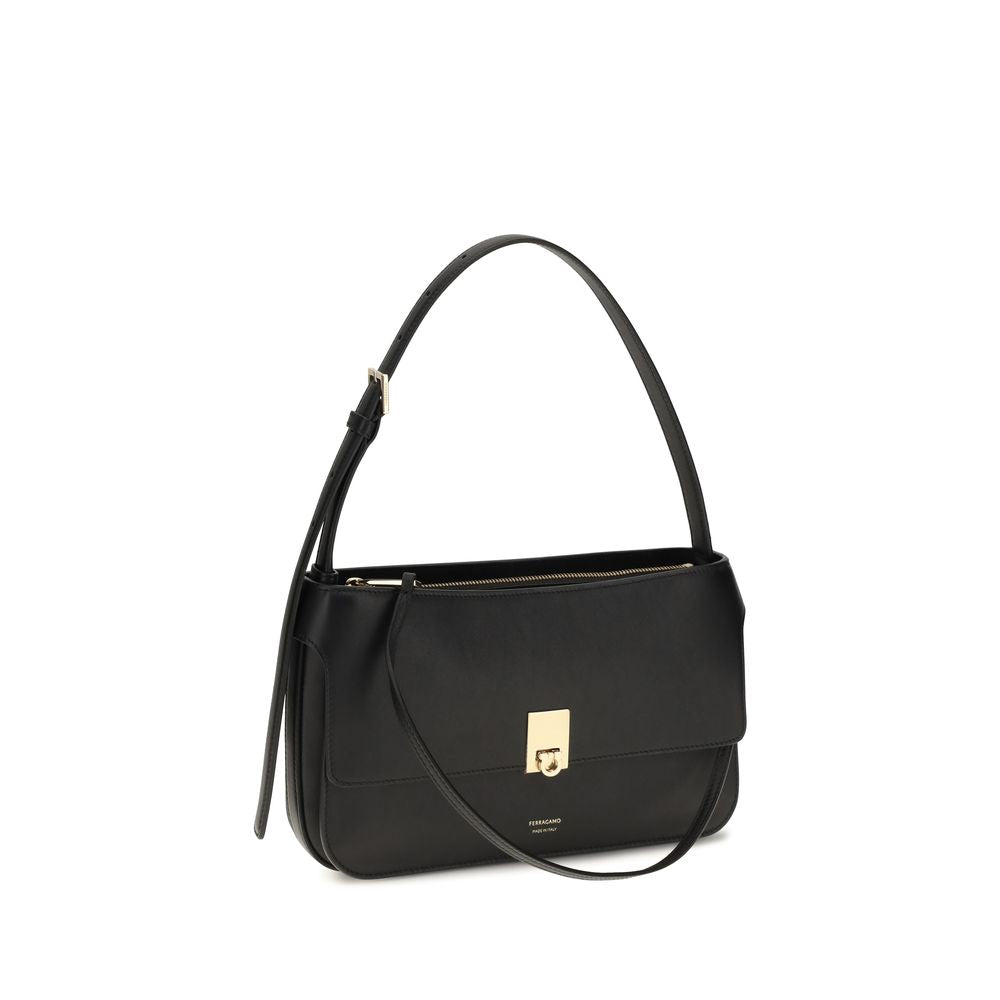 Ferragamo Mini Cara Shoulder Bag Black