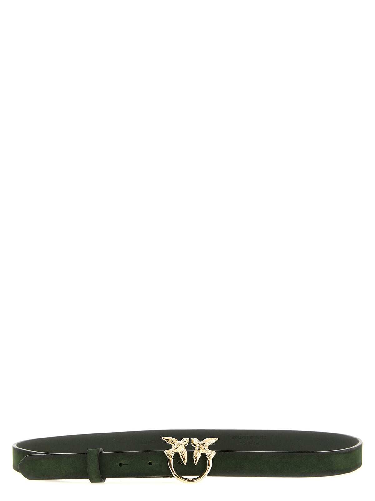 Pinko Love Berry Suede Belt Green