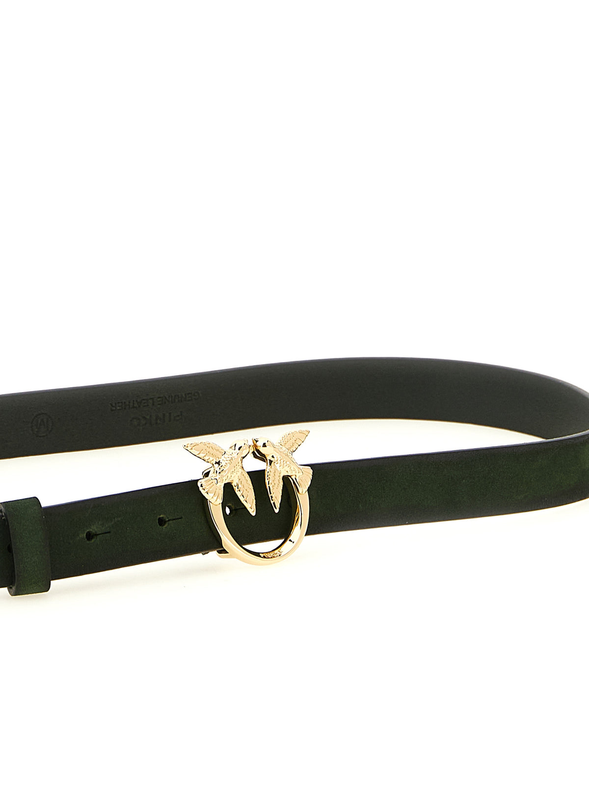 Pinko Love Berry Suede Belt Green