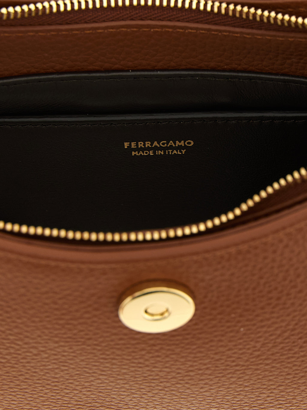 Ferragamo Gabry New Cognac Leather Shoulder Bag