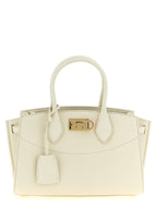 Ferragamo Studio Soft East-West Medium Brown Leather & Suede Shoulder Bag