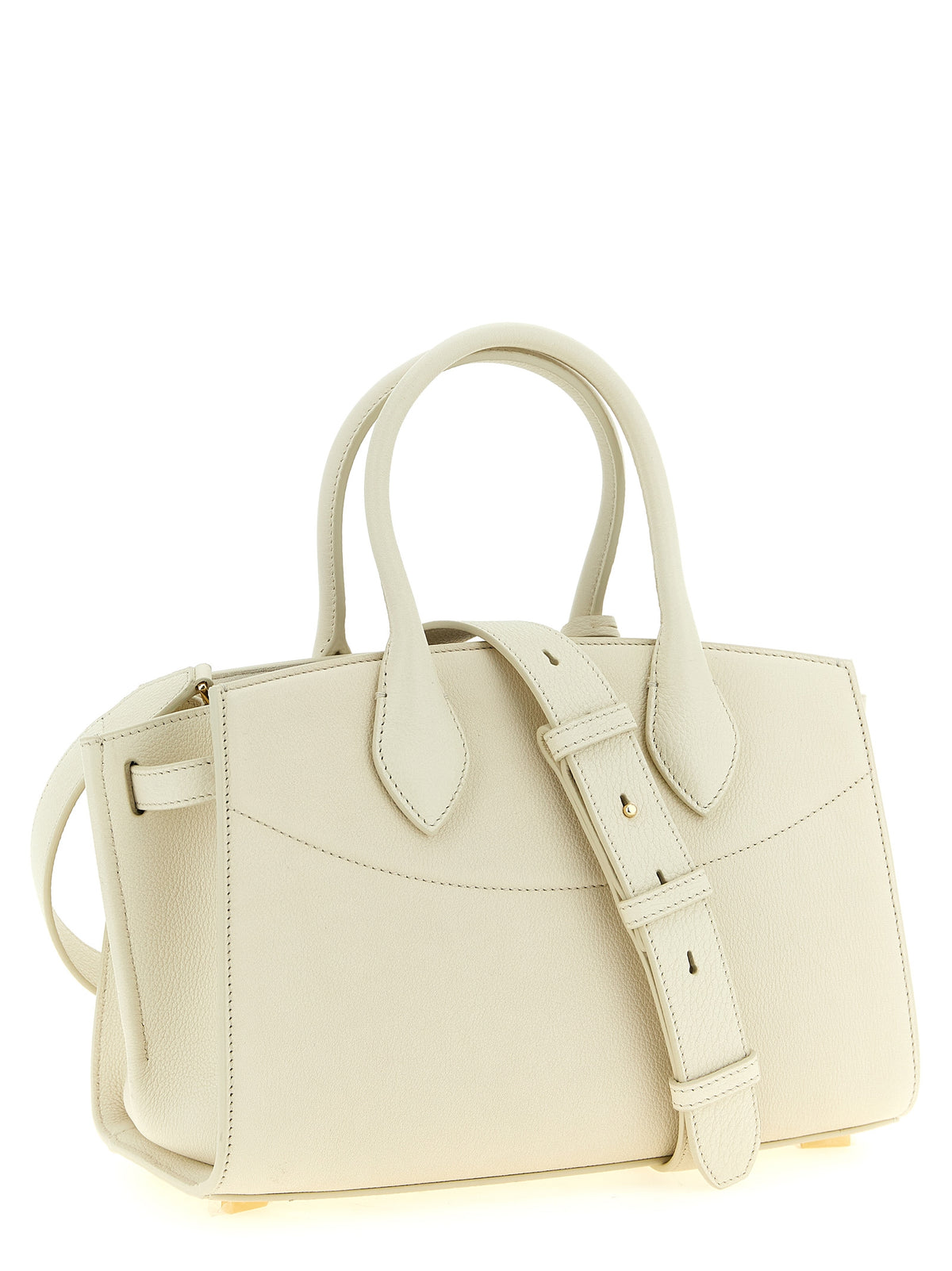 Ferragamo Studio Soft East-West Medium Brown Leather & Suede Shoulder Bag