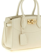Ferragamo Studio Soft East-West Medium Brown Leather & Suede Shoulder Bag