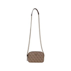 Guess Noelle 4G Logo Latte Brown Mini Crossbody Bag