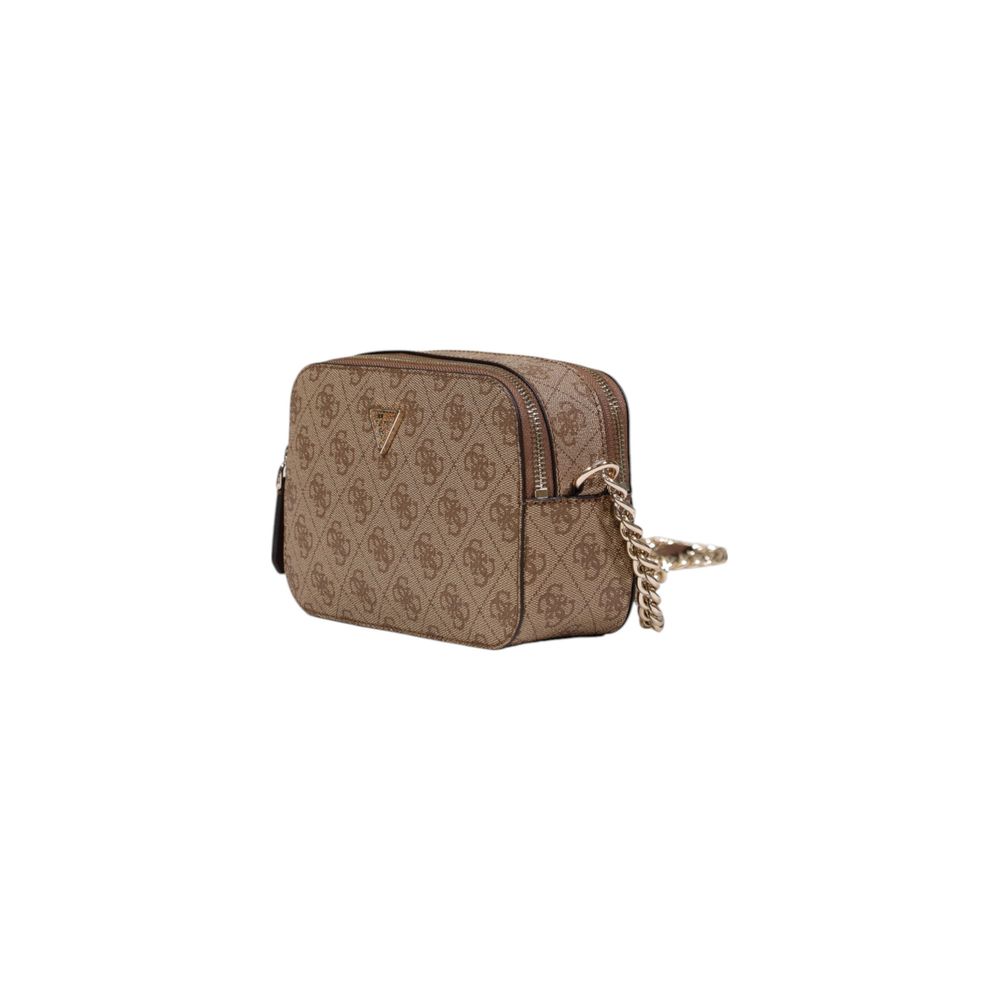 Guess Noelle 4G Logo Latte Brown Mini Crossbody Bag