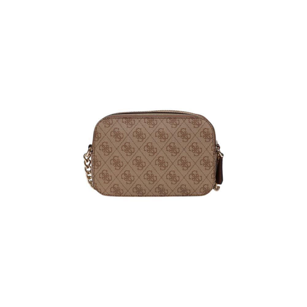 Guess Noelle 4G Logo Latte Brown Mini Crossbody Bag