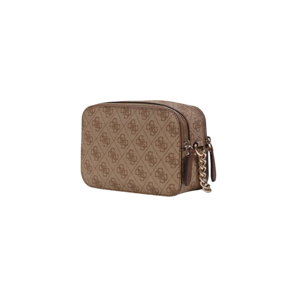 Guess Noelle 4G Logo Latte Brown Mini Crossbody Bag