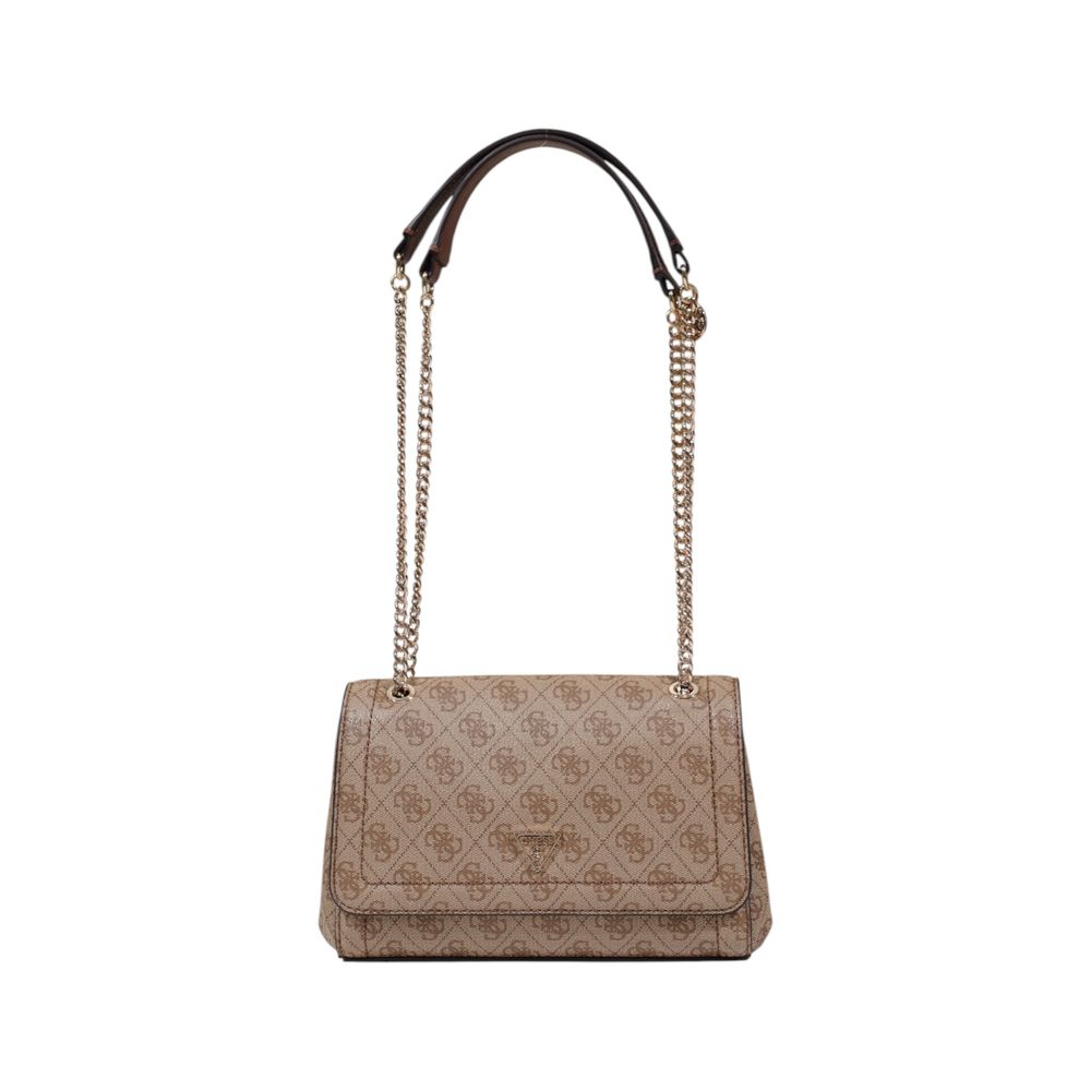 Guess Noelle 4G Logo Latte Brown Mini Crossbody Bag