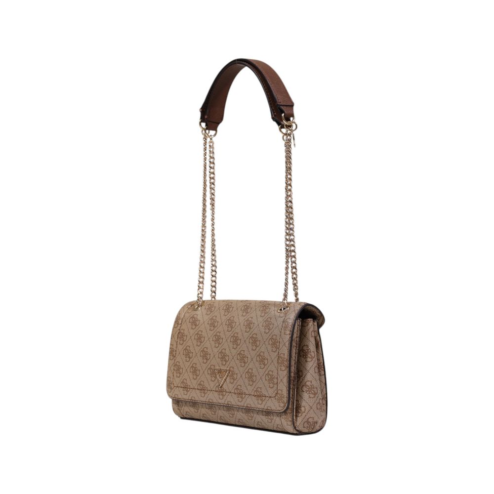 Guess Noelle 4G Logo Latte Brown Mini Crossbody Bag