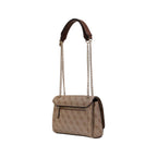 Guess Noelle 4G Logo Latte Brown Mini Crossbody Bag