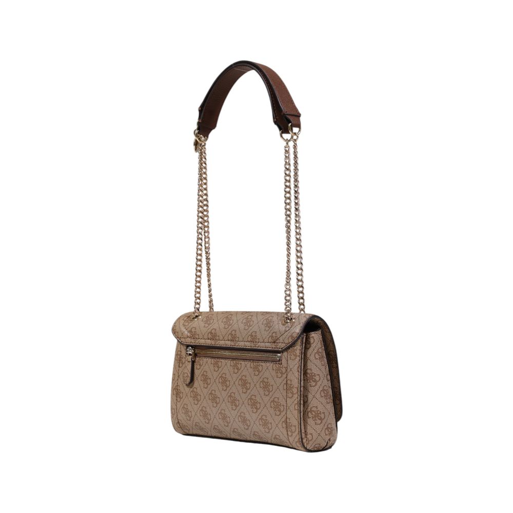 Guess Noelle 4G Logo Latte Brown Mini Crossbody Bag