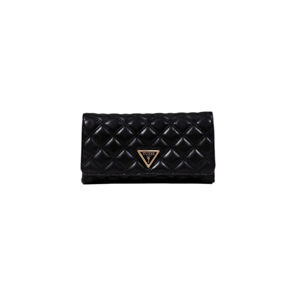 Guess Giully II Black Quilted Crossbody Organizer Bag
