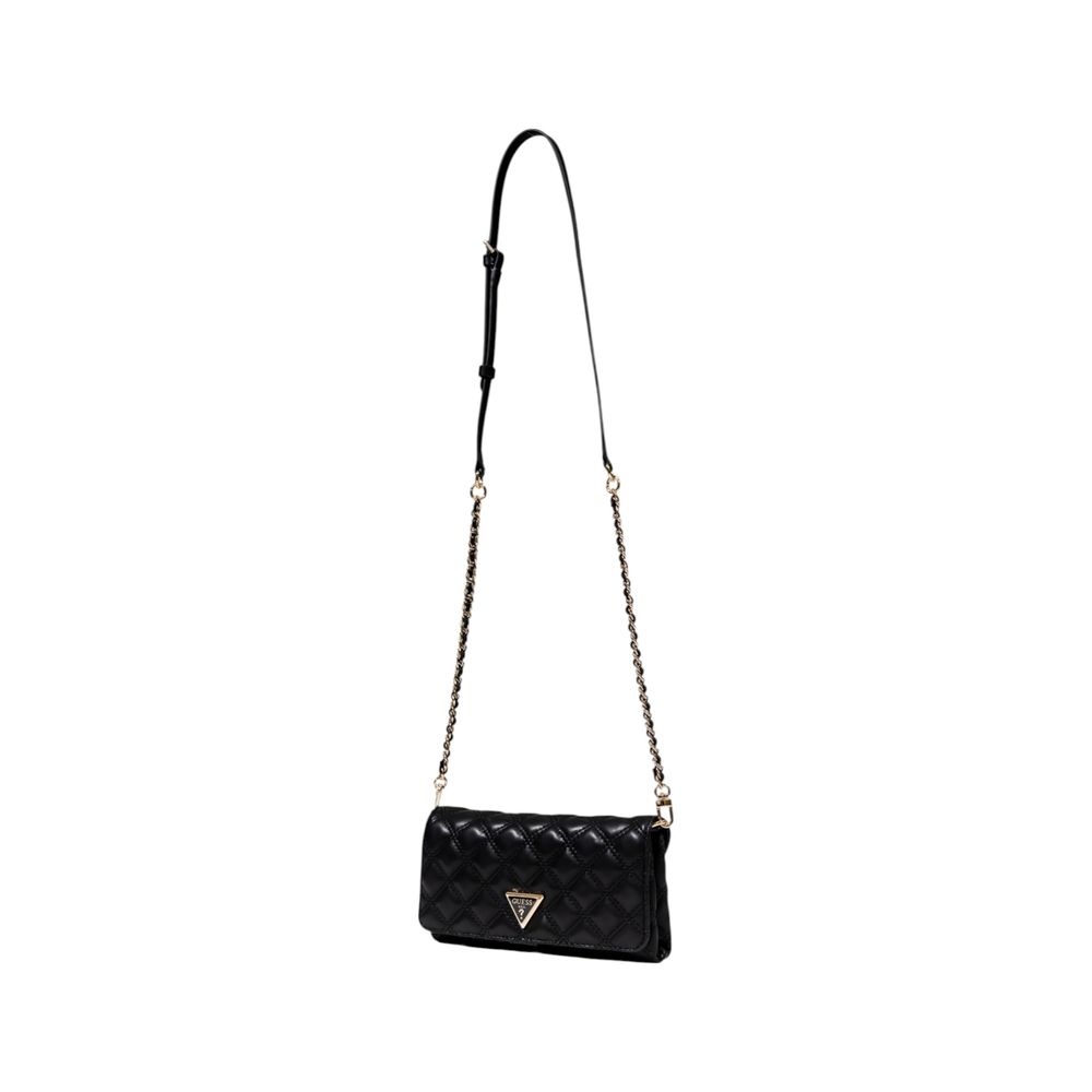 Guess Giully II Black Quilted Crossbody Organizer Bag
