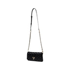 Guess Giully II Black Quilted Crossbody Organizer Bag