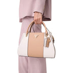 Guess Noelle II Luxury Off White & Beige Satchel Bag