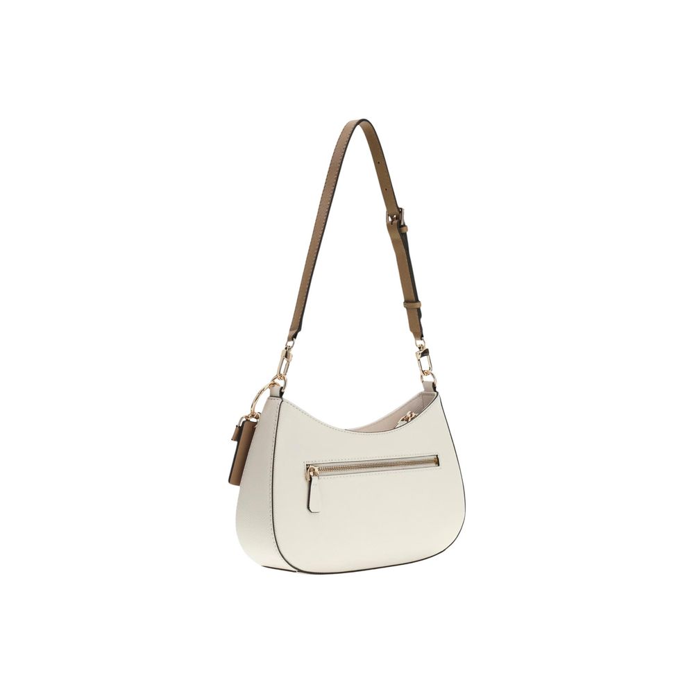 Guess Noelle II Off White & Beige Shoulder Bag