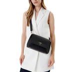 Guess Meridian II Black Flap Crossbody Bag