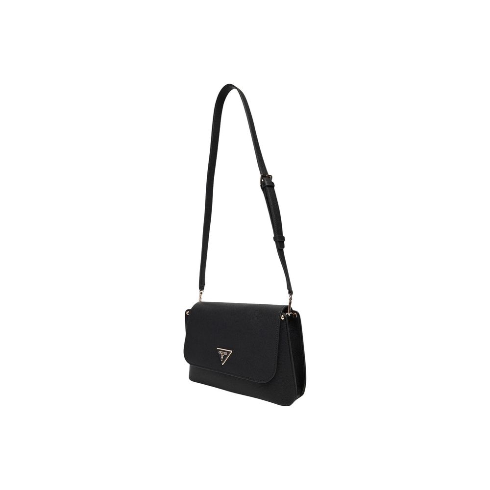 Guess Meridian II Black Flap Crossbody Bag