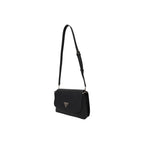 Guess Meridian II Black Flap Crossbody Bag
