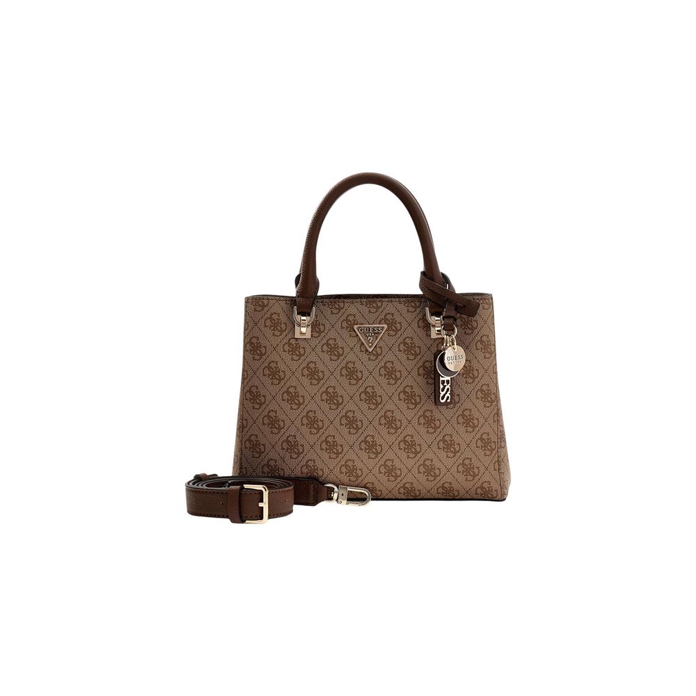 Guess Noelle 4G Logo Latte Brown Handbag