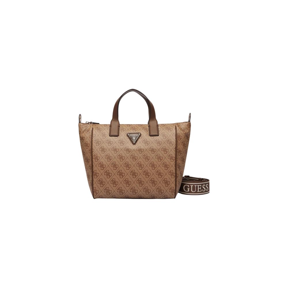 Guess Follie Latte Logo Shopper Tote Bag
